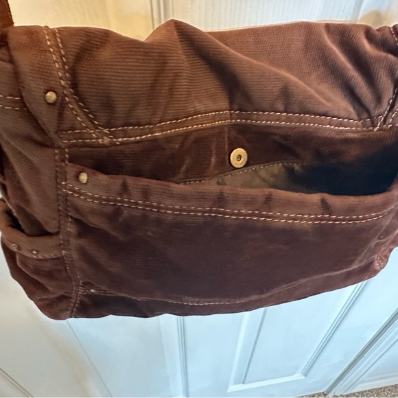 Fossil Chocolate Brown Messenger Bag with Decorative Strap - Picture 9 of 11